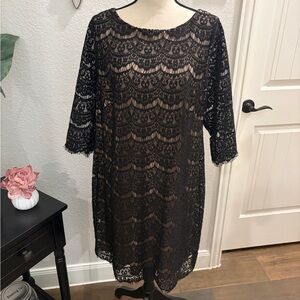 Elegant Black Lace Dress